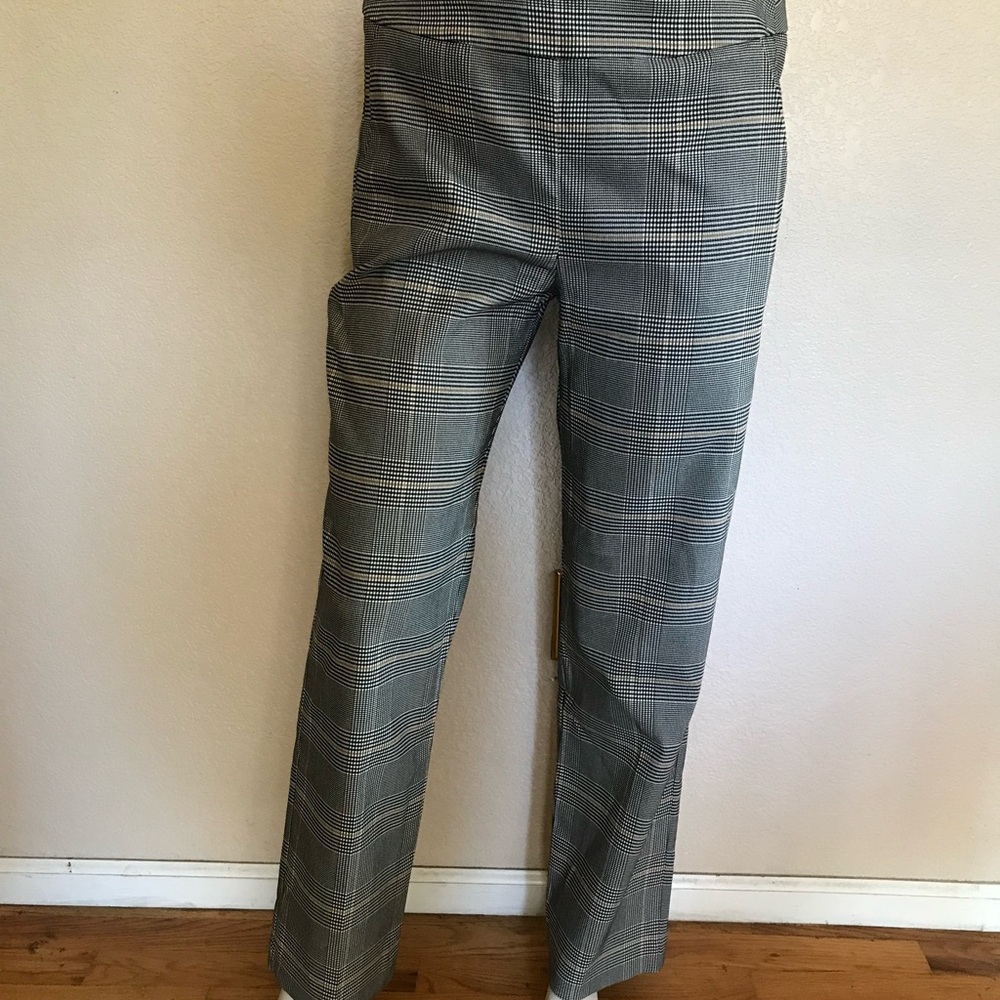 Emma & Olivia Gray Plaid Pants